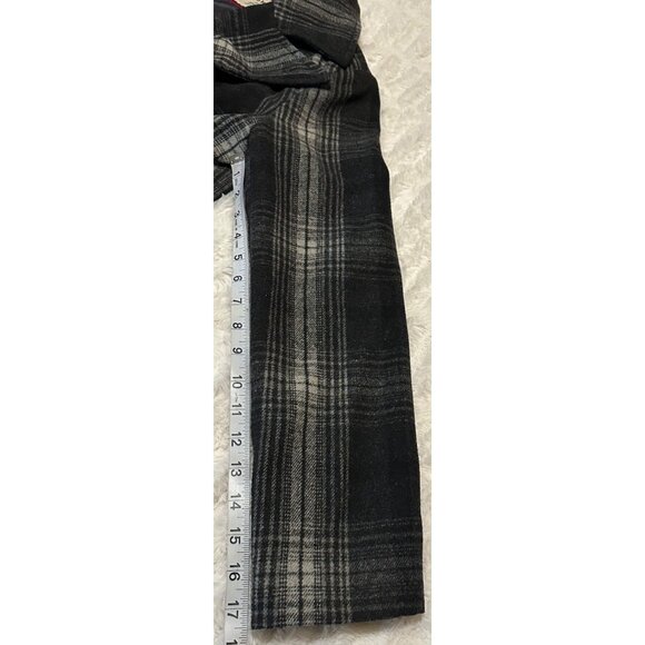 Old Navy Double-Breasted Plaid Peacoat Jacket Polyester Blend Women's Size Small - Picture 8 of 16